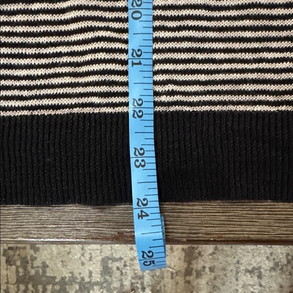 Eileen Fisher Black White Striped Linen Sweater - Picture 9 of 9